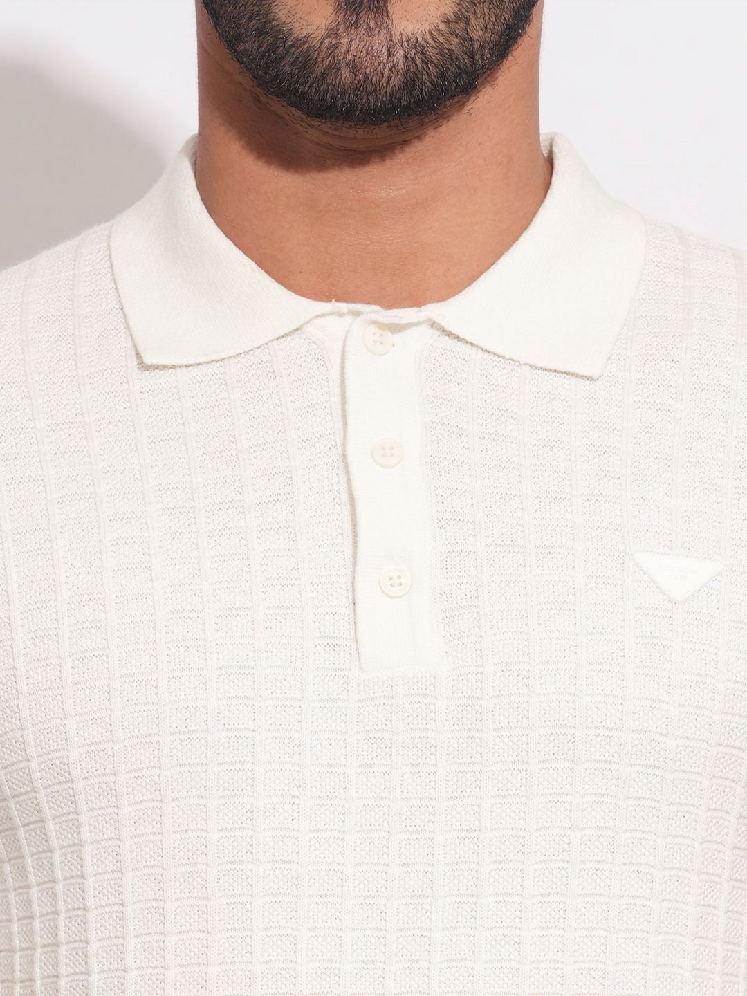Being Human Men Self Design Polo Collar T-shirt