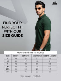 ADRO Men Green Cotton Tshirts