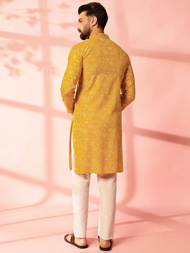 Anouk Men Floral Printed Regular Kurta with Pyjamas