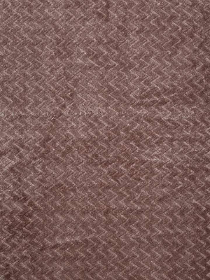 KLOTTHE  Brown Abstract 300TC Woollen Single Bedsheet & 1 Pillow Cover