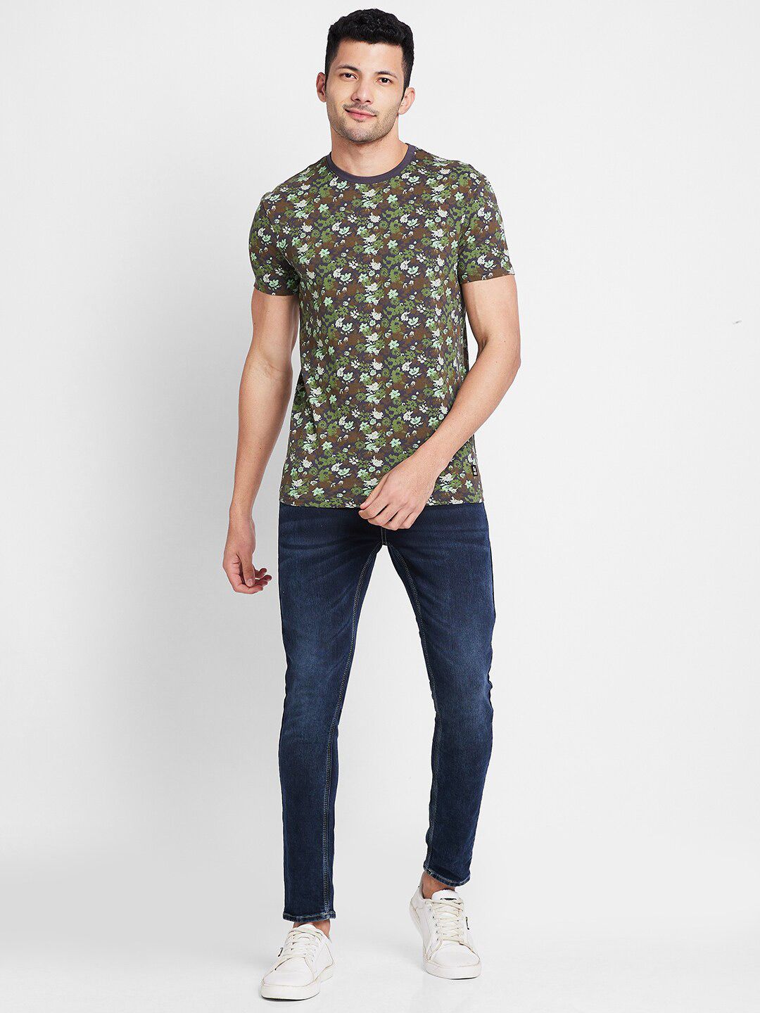 Being Human Floral Printed Pure Cotton T-shirt