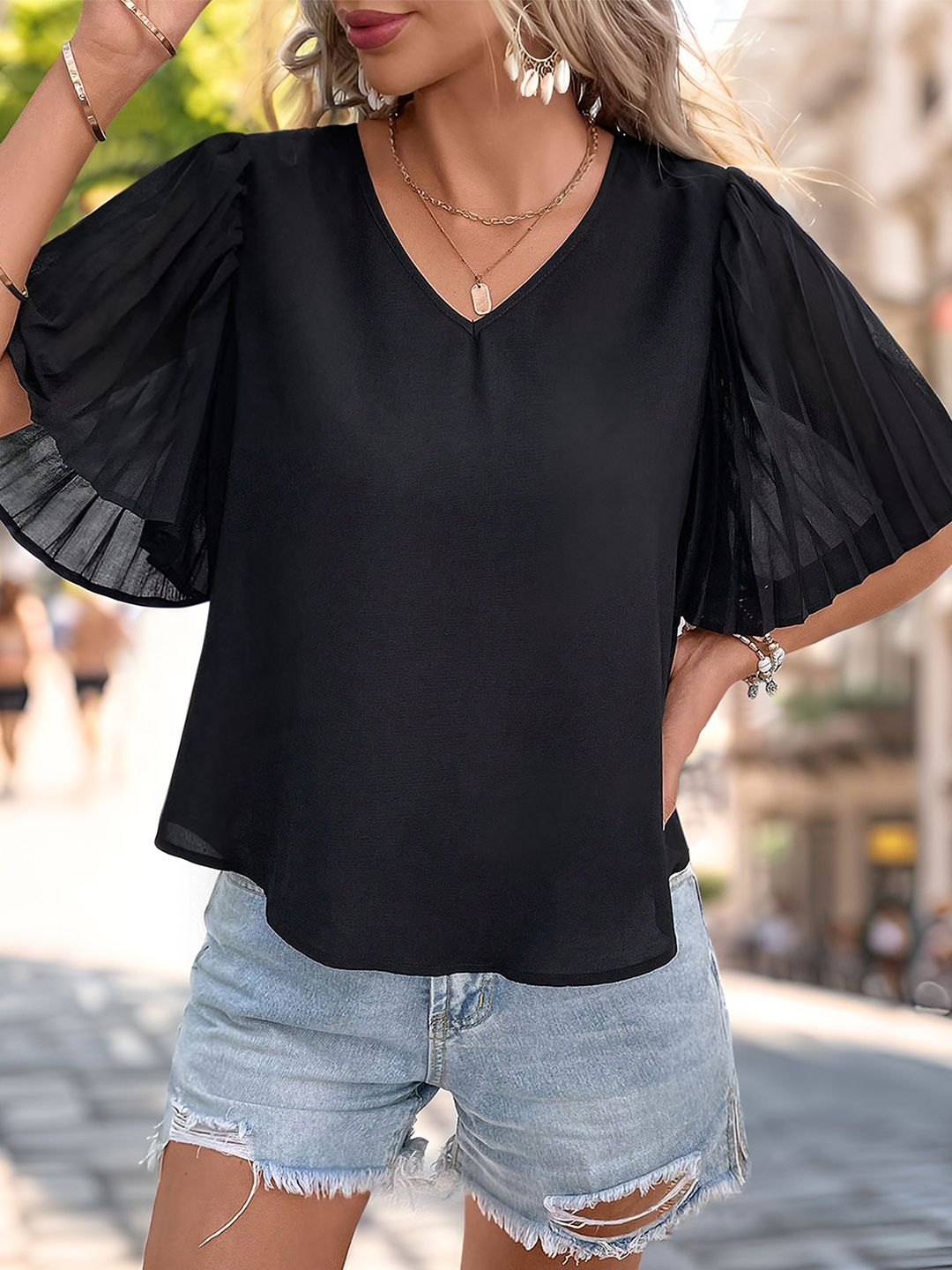 DressBerry Flared Sleeve Top