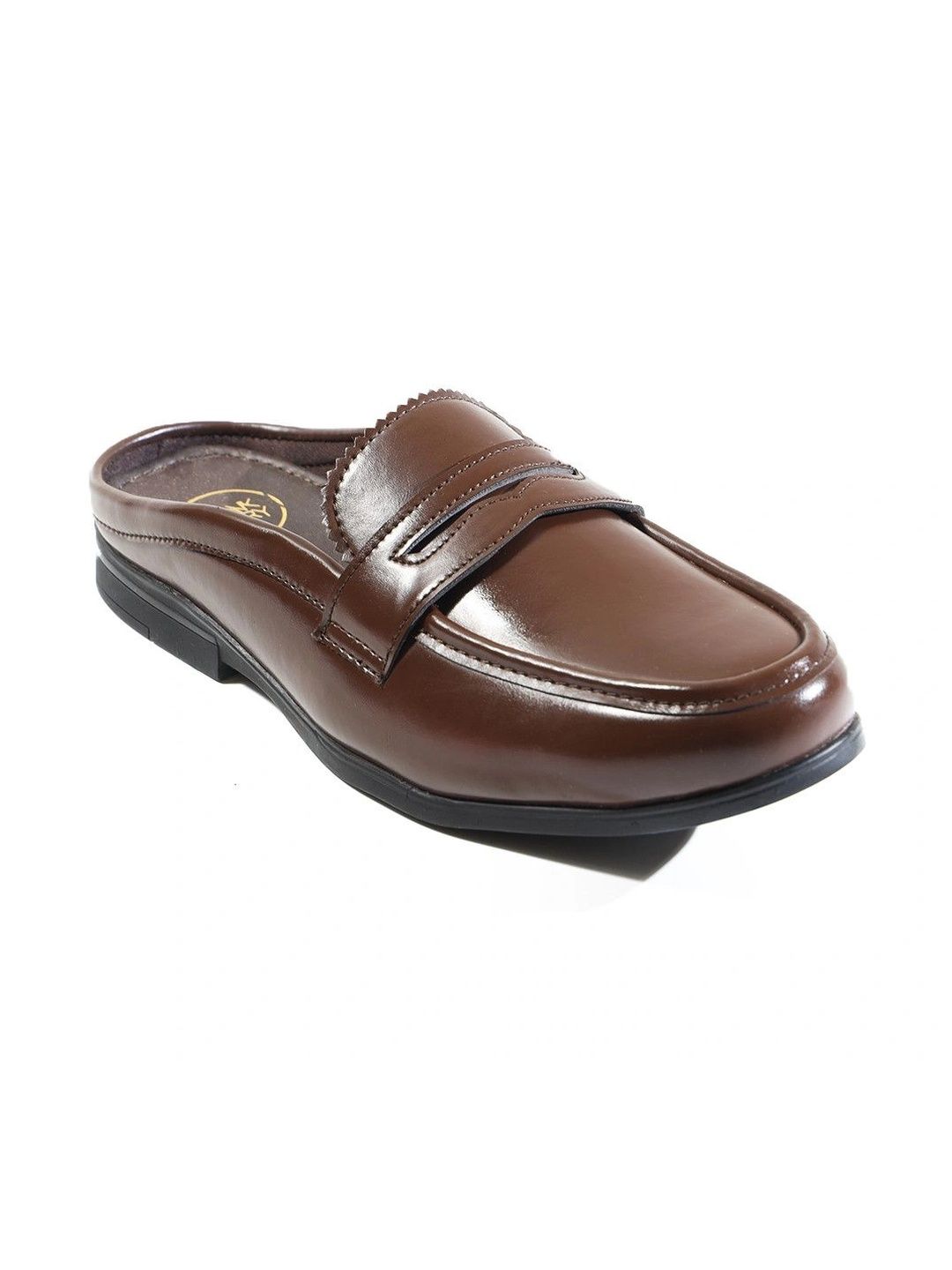 MONKSTORY Atelier 1930 Penny Loafer Mules - Cognac Brown