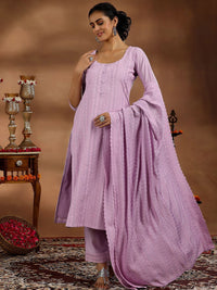Libas Floral Embroidered Regular Sequinned Kurta with Trousers & Dupatta