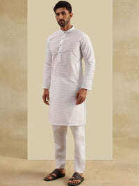 SOJANYA Men Woven Design Woven Design Cotton Kurta with Pyjama & Jacket