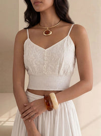 Baju Crop Top Bersulam Rumah Chikankari