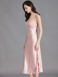 DressBerry Solid Shoulder Straps Midi Nightdress