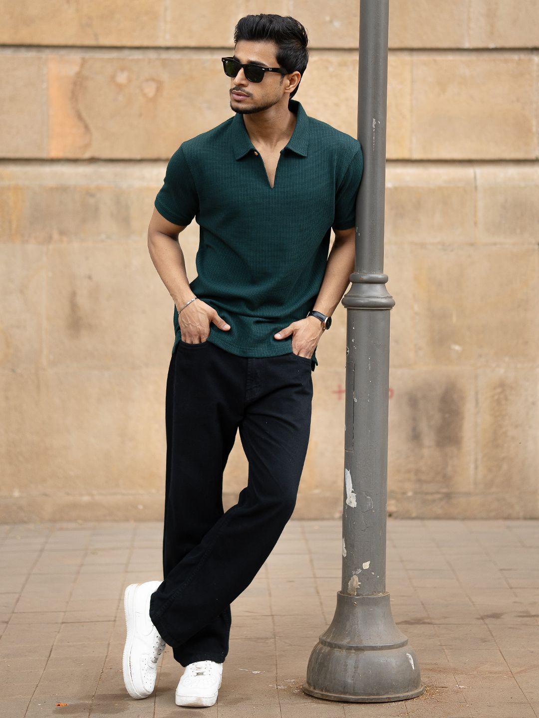 Powerlook Men Polo Collar T-shirt