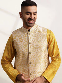 Jaket Nehru Brocade Rekaan Tenunan Anouk