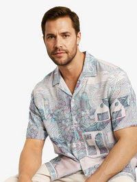 RARE RABBIT Men Comfort Abstract Printed Boxy Casual Shirt