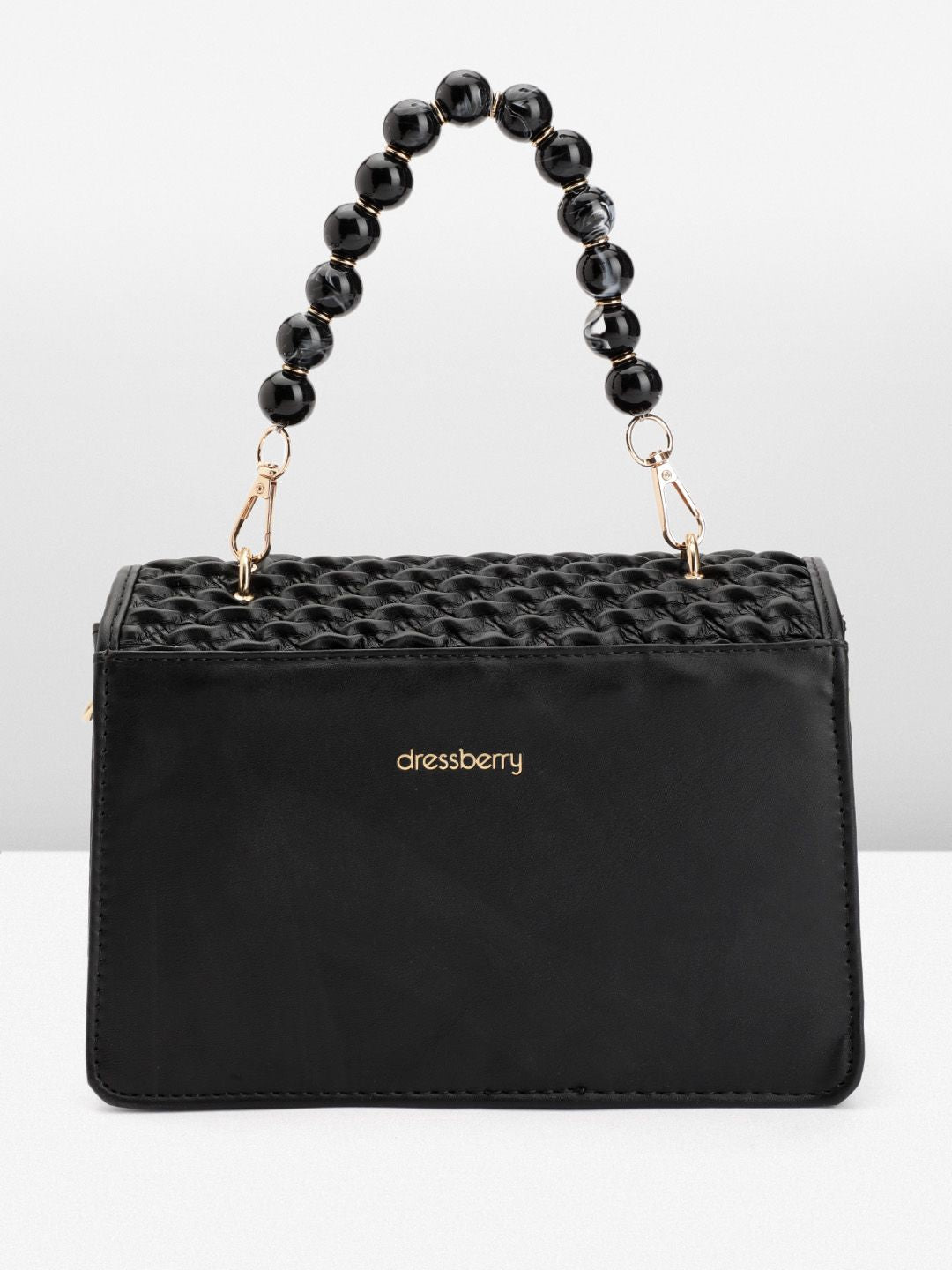 DressBerry Bubble Textured Structured Satchel