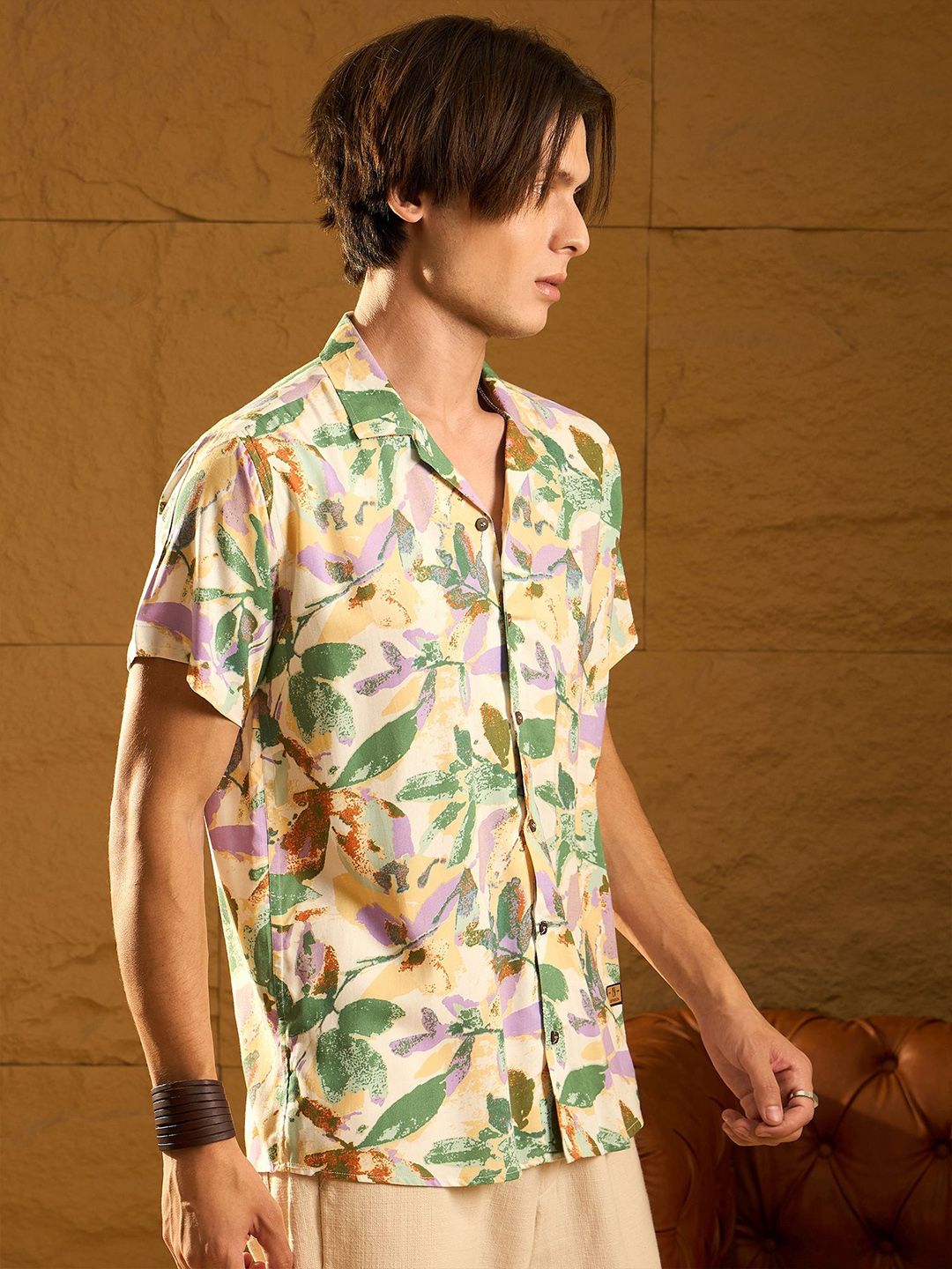 DENNISON Hand Block Printed Oversized Casual Shirt