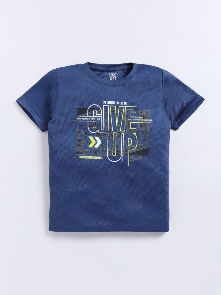 HRX by Hrithik Roshan Boys Typography Printed T-shirt
