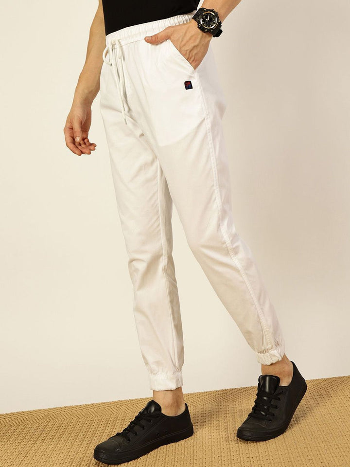 Thomas Scott Men Pure Cotton Smart Slim Fit Easy Wash Joggers Trousers