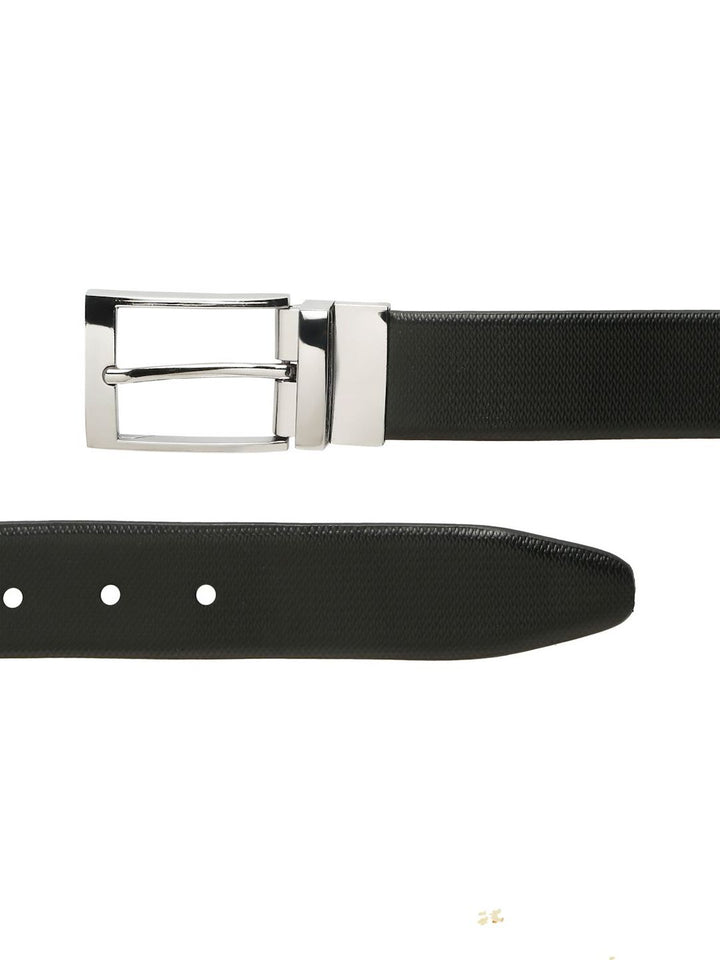 Teakwood Leathers Men Textured Leather Reversible Formal Belt