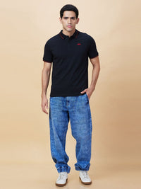 Being Human Men Solid Polo Collar Cotton T-shirt