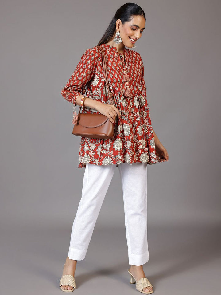 Libas Mandarin Collar Printed Ethnic Tunic