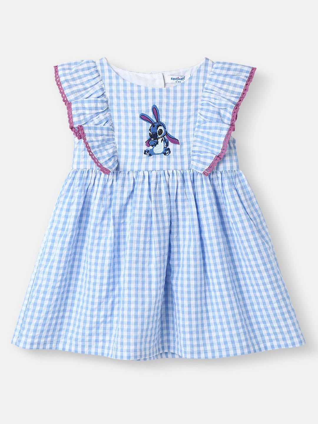 Nauti Nati Girl Cotton and Pleated Fabric Minnie Mouse  Dress