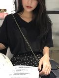 T-Shirt Wanita V-Neck Dressberry