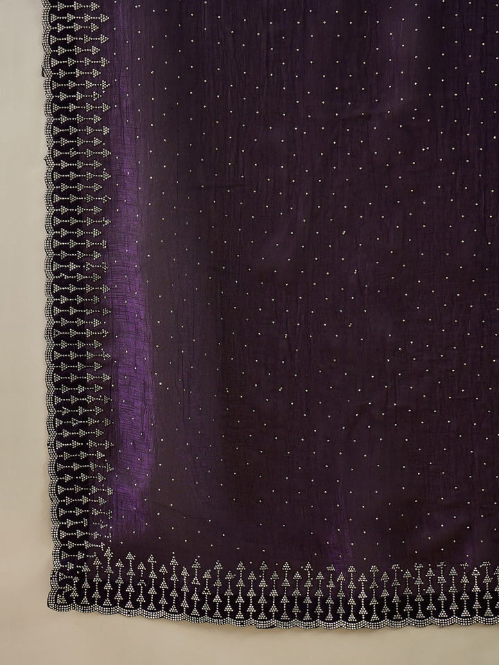 Saree mall Embellished Beads and Stones Organza Sarees