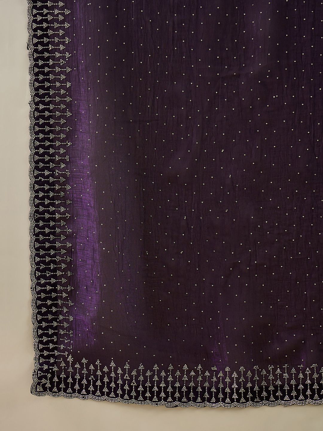 Saree mall Embellished Beads and Stones Organza Sarees