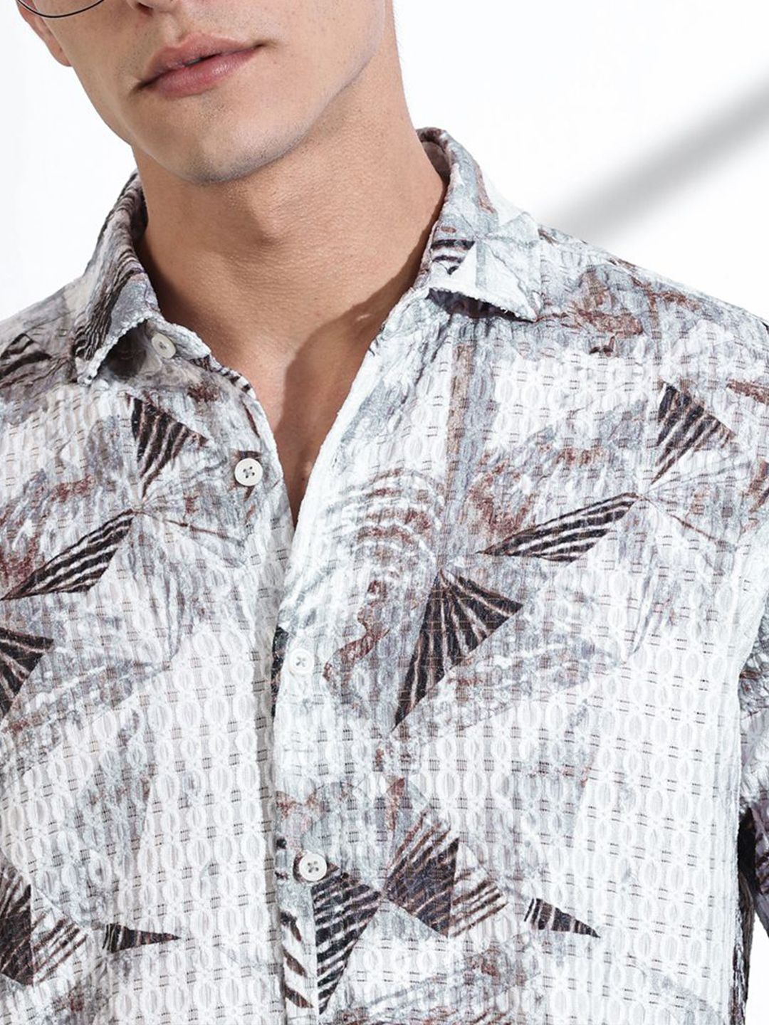 Thomas Scott Men Classic Slim Fit Opaque Casual Shirt