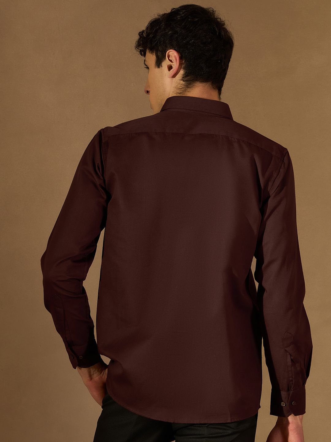 DENNISON Men Brown Formal Shirt