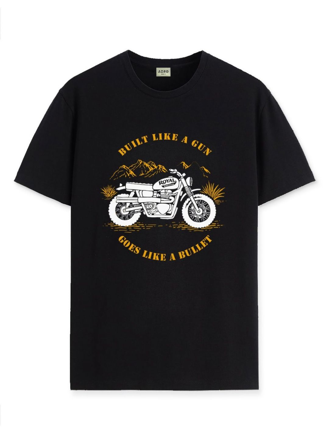 ADRO Men Graphic Printed Round Neck Cotton T-shirt