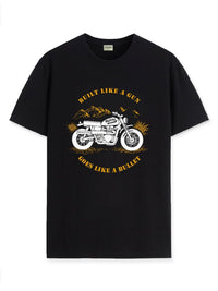 ADRO Men Graphic Printed Round Neck Cotton T-shirt