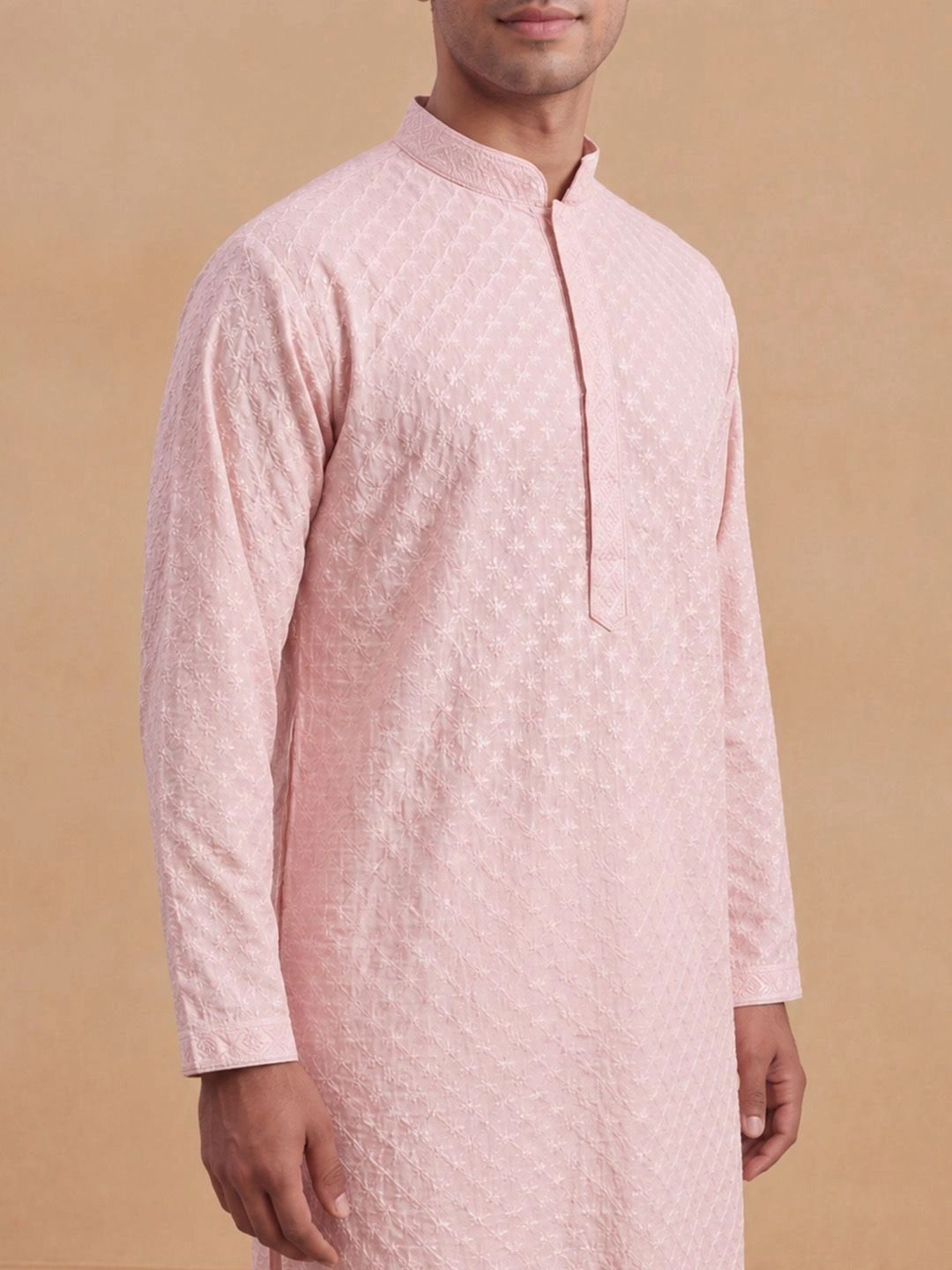 House of Chikankari Men Embroidered Chikankari Kurta