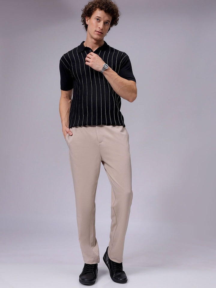 The Indian Garage Co Men Regular Fit Chinos Trousers