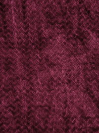 KLOTTHE Maroon Abstract 300TC Woollen Single Bedsheet & 1 Pillow Cover