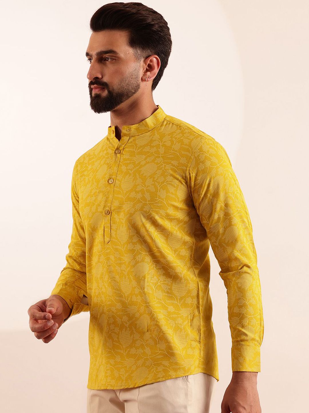 Anouk Men Floral Printed Kurta Pendek
