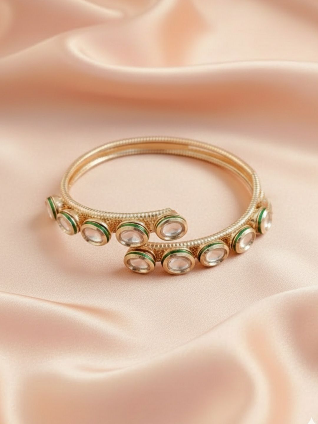 PANASH Wanita Loyang Bersalut Emas Gelang Gaya Bangle