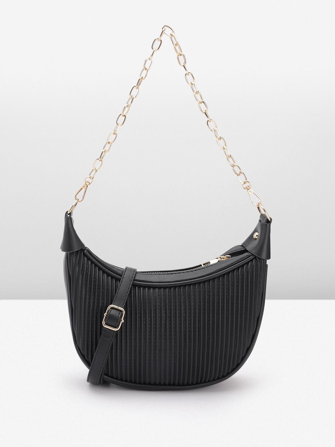 DressBerry Quilted Structured Shoulder Bag