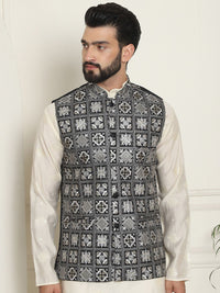 SOJANYA LUXE Jaket Nehru Kolar Mandarin Sulam Lelaki