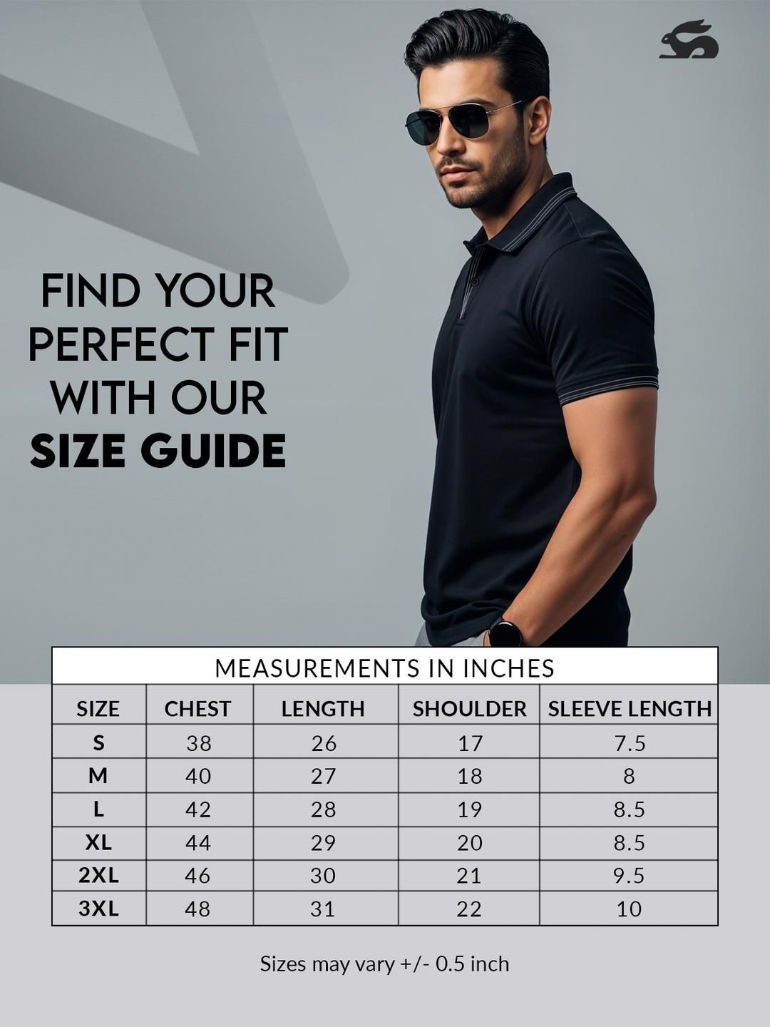 ADRO Men Black Cotton Tshirts