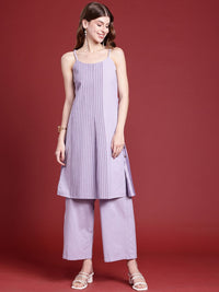 Anouk Women Striped Regular Kurta With Palazzos
