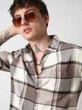 VASTRADO Men Classic Slim Fit Opaque Checked Casual Shirt