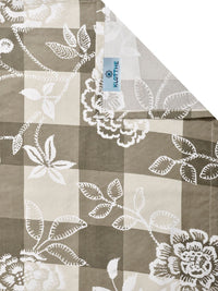 KLOTTHE Beige Floral Printed 300 TC Single Bedsheets