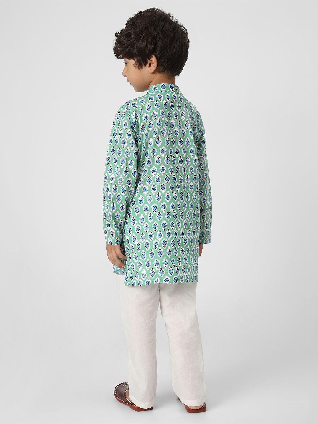 Nauti Nati Boys Cotton Printed Kurta Set