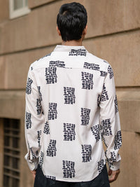 Powerlook Men Abstract Printed Spread Collar Casual Shirt