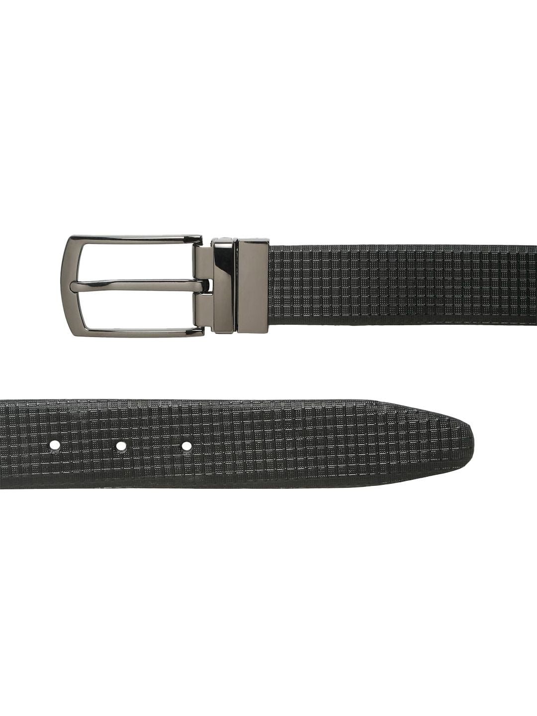 Teakwood Leathers Men Textured Leather Reversible Formal Belt