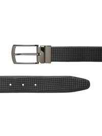 Teakwood Leathers Men Textured Leather Reversible Formal Belt