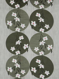 KLOTTHE Olive Floral Cotton Single Bedsheets