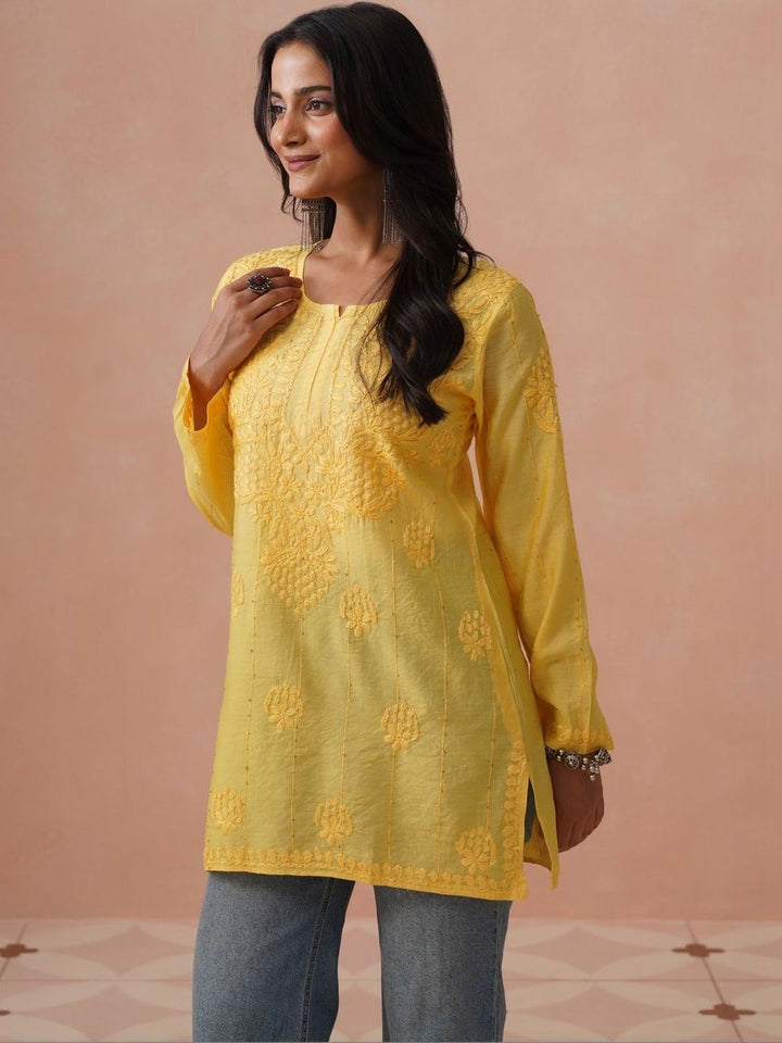 Rumah Wanita Chikankari Sulam Kurta Chikankari