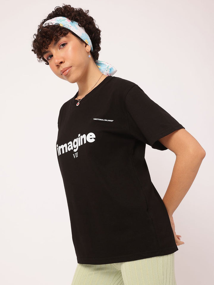 DressBerry Boldly Basic Printed Relaxed Fit T-shirt