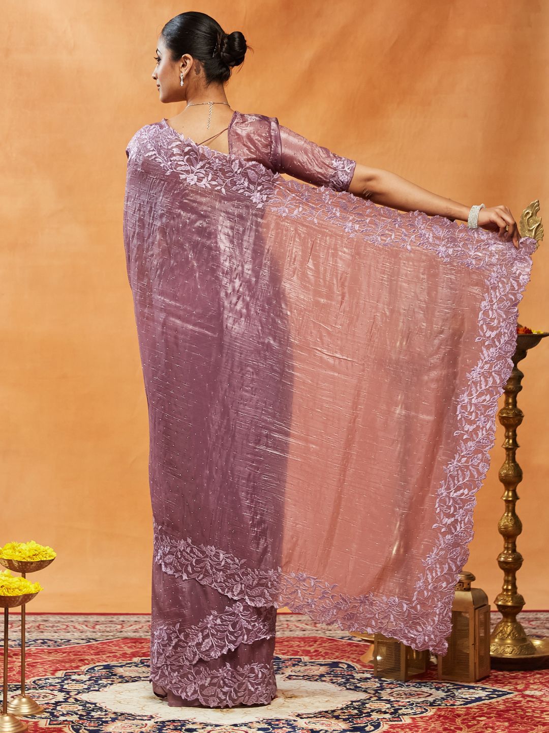 kasee Embellished Embroidered Organza Saree