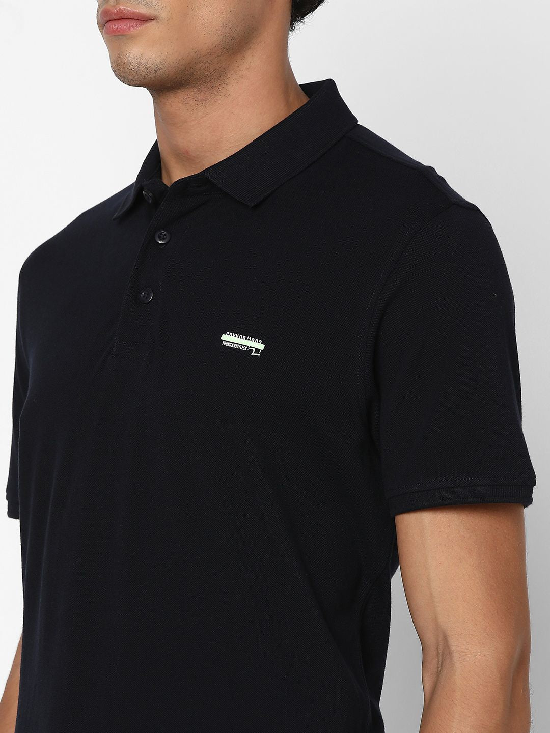 SPYKAR Regular Fit Polo Collar Short Sleeve Pure Cotton T-shirt