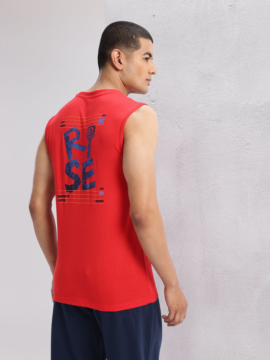 HRX by Hrithik Roshan Solid Sleeveless T-shirt